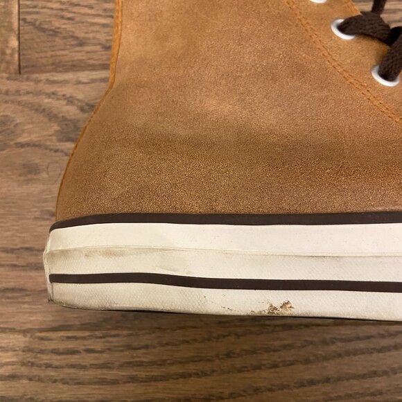 Converse Chuck Taylor Hi Top Sneakers - Brown Leather - Unisex - EUC - Picture 4 of 9